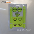 Reflekterande leende PVC Slap Warp Sticker Set